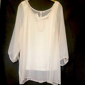 Women’s sheer tunic plus sleeveless blouse XL